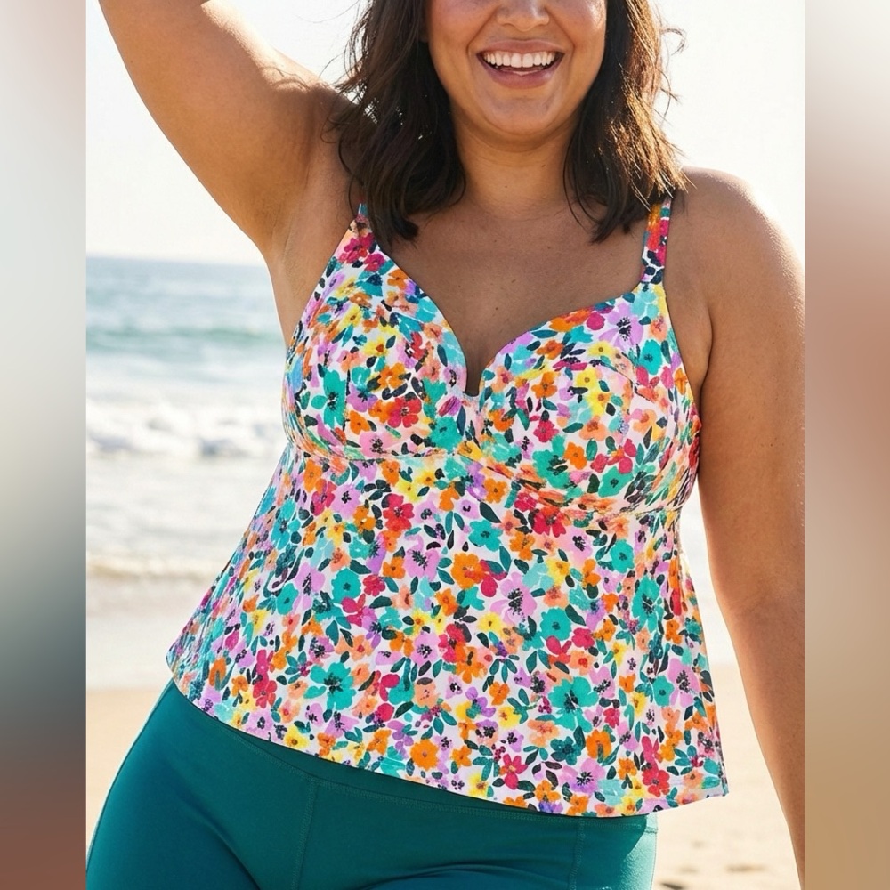 Pennington’s Summer Floral Tankini Swim Top